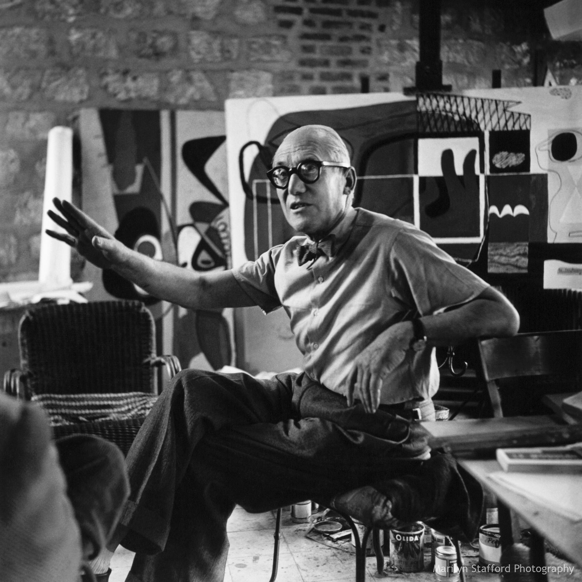 Le Corbusier (1887-1965), Swiss architect and city planner, Paris c1950 ...